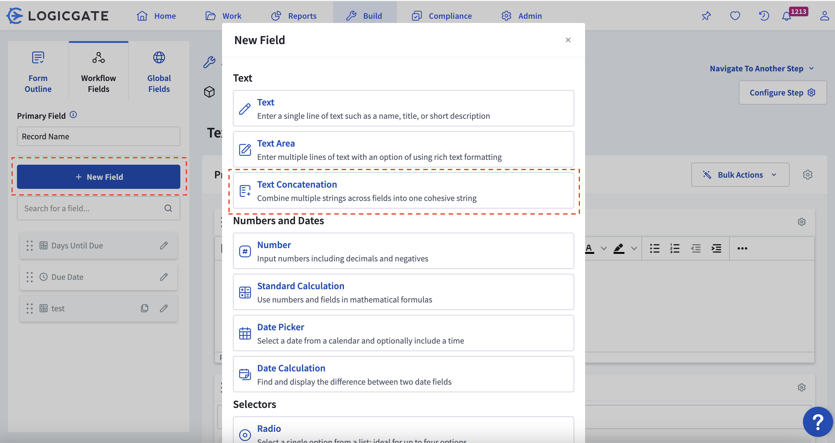 Text concatenation fields logicgate help center
